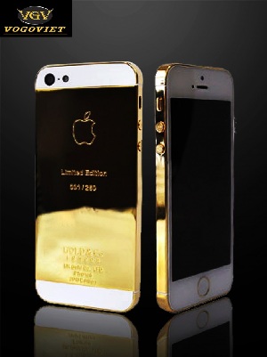 Điện thoại iphone 5s đúc vàng nguyên khối